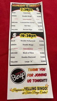 tudor bingo sessions